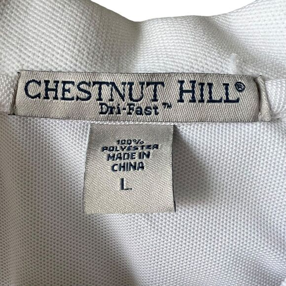 Chestnut Hill Polo Golf Shirt Womens Sz Large Dry Fast White Short Sleeve Collar - Picture 3 of 7